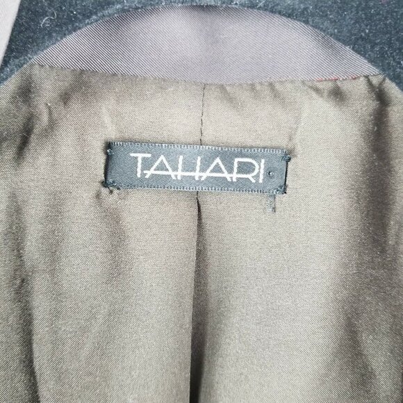 Vintage Size Small TAHARI Blazer Brown Single Breasted 1980's Career Office - Picture 5 of 11
